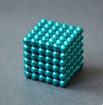 Peacock Blue Новинка, 5 мм, 216 шт., магнитный магический куб, Bucky Puzzle Magcube, блоки, Neo Cube Balling с металлической коробкой - Цвет: Peacock Blue