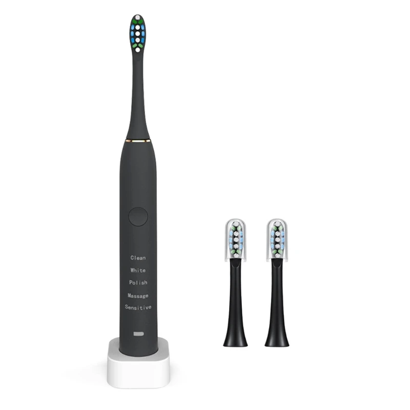

IPX7 Ultrasonic Electric Toothbrush Waterproof Dwaterproof USB Charge Last 60 Days Whitening Toothbrush for Adults C1FF