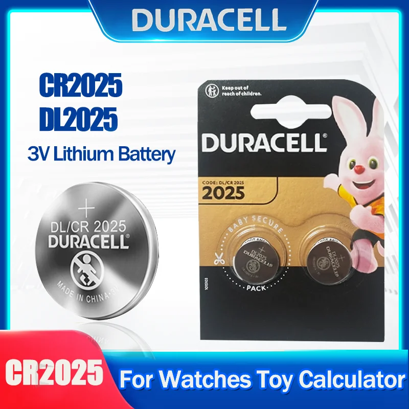 Кнопочная Монетка Duracell CR2025 3 в оригинальная для часов компьютеров пультов
