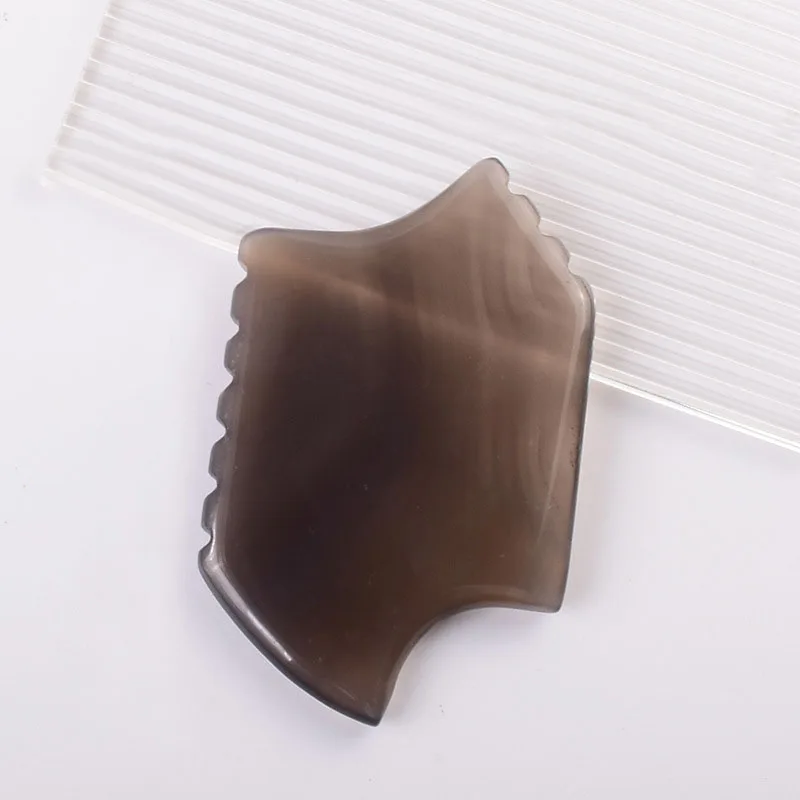 Agate Sawtooth Gua Sha Scraper Natural Stone Guasha Massage Board For Facial Skin Lifting Anti Wrinkle Cellulite Beauty Tools |