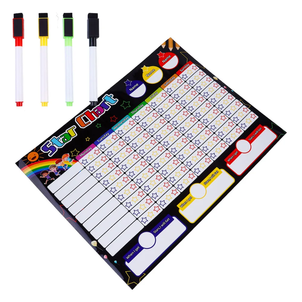 

Magnetic Refrigerator Chalkboard Chore Responsibility Activity Reward Chart