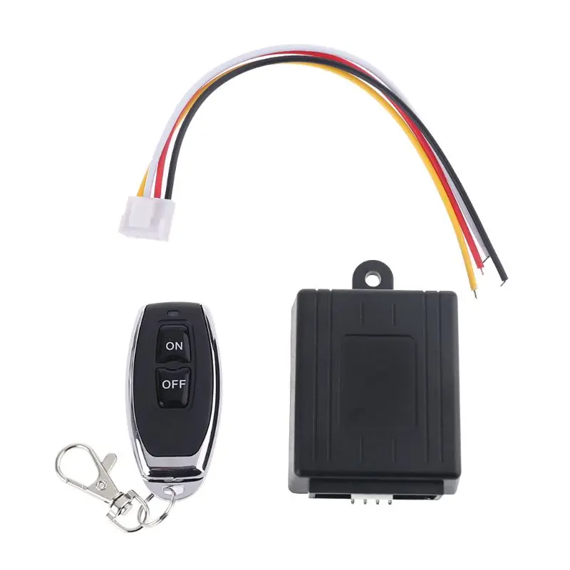 

DC12V Single Switch 2CH Relay Wireless Remote Control Electromagnetic Valve Water Valve Controller with Cable N1HD