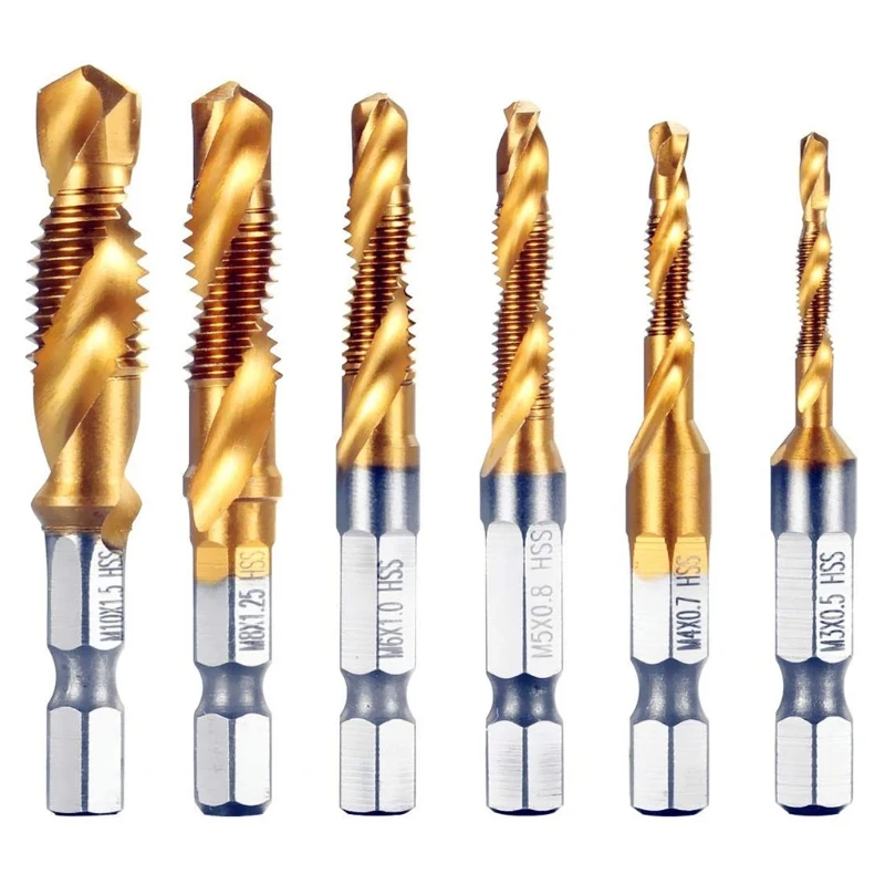 

Hexagon Shank Screw Thread Metric Tap Drill Bits Screw Machine Compound Drill