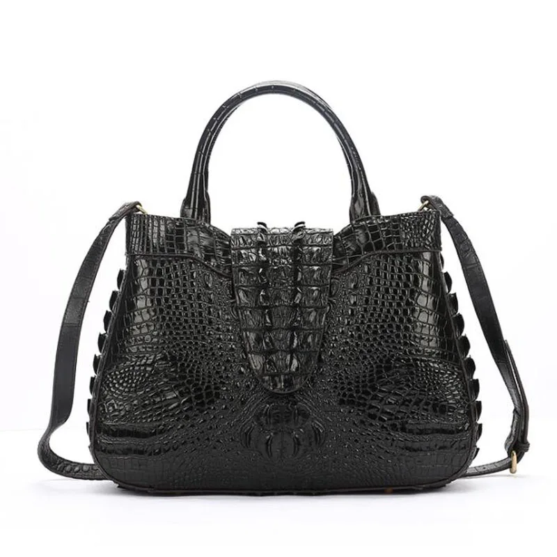 

Crocodile Pattern Women Genuine LeatherBag Real Cowhide Handbag women's leather bags 2021 women's brand Women's bag