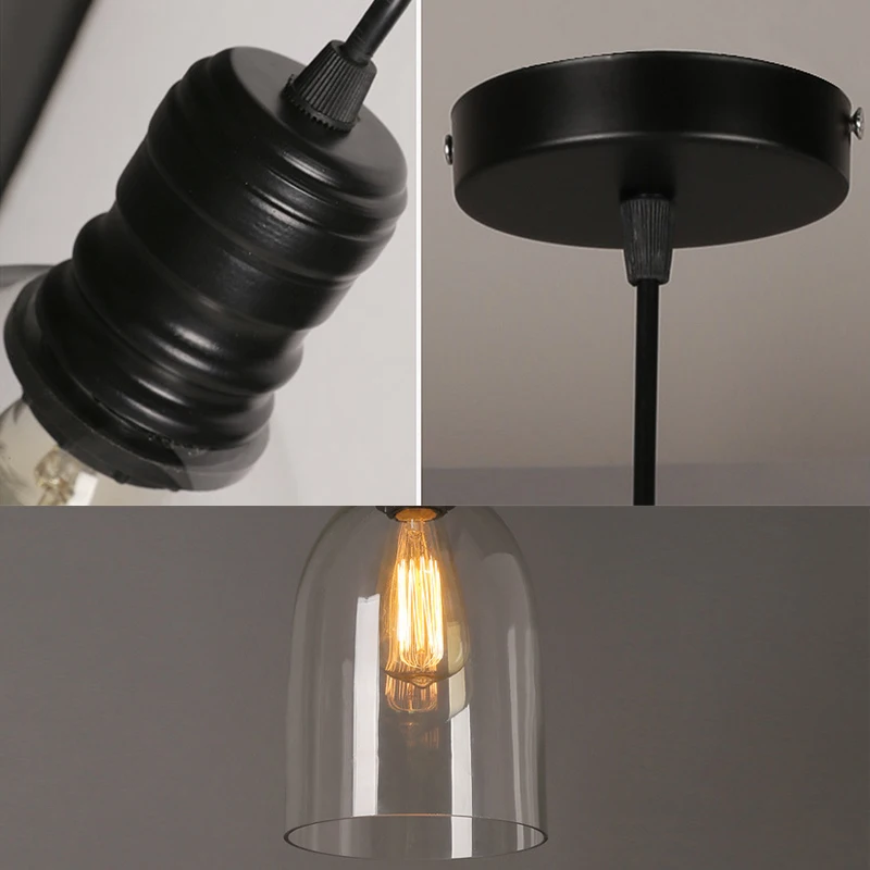 Светодиодные подвесные светильники прозрачная Хрустальная стеклянная