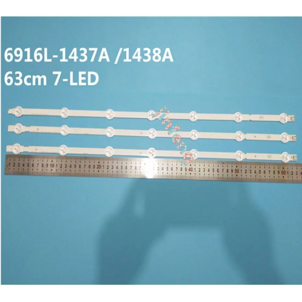 

New Original Kit 3pcs B1/B2 LED Backlight Strip for LG 32LB530U 6916L-1437A 1438A 32LN540V 32LN577S 32LN570R 32LN549E 32LN549C