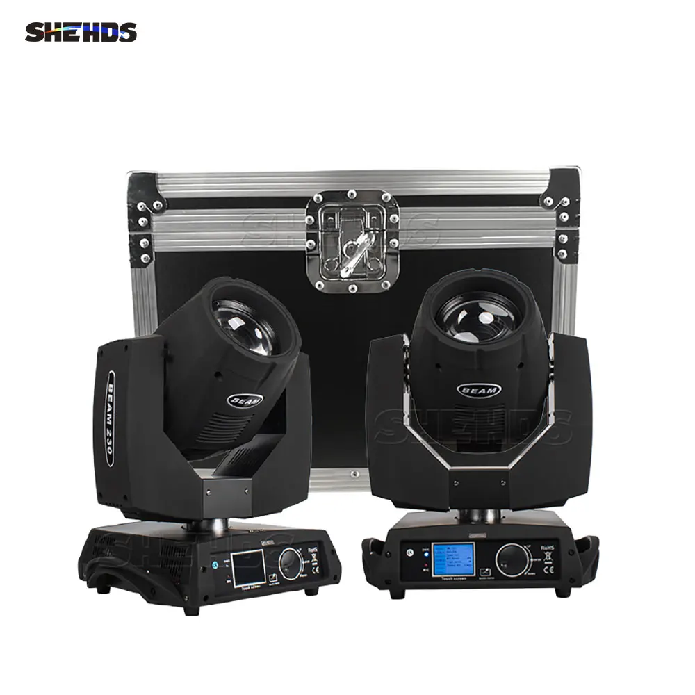 LED Beam 7R 230W Moving Head Lighting With Flight Case Lyre DXM DJ Disco Party Bar Club SHEHDS Stage Lighting Equipment