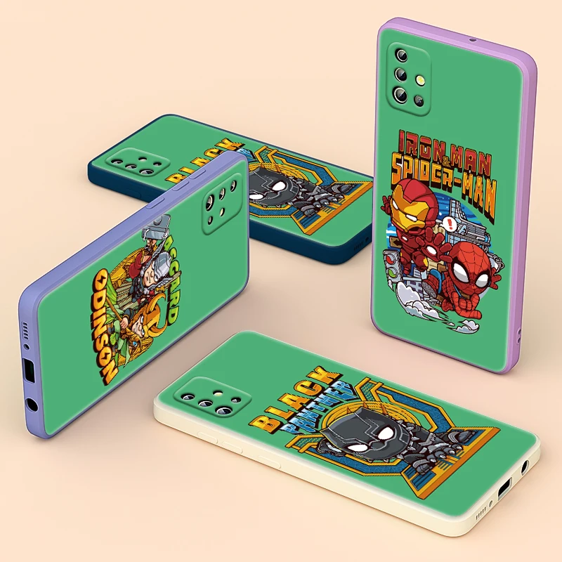 

Marvel Avengers cartoon hero For Samsung Galaxy A72 A52 A71 A51 A32 A31 A12 A11 A91 A81 A02 Liquid Silicone Soft Phone Case