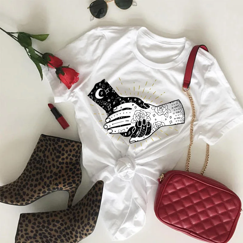 

goods in stock! European and American fashion women's summer Short Sleeve Cotton T-shirt