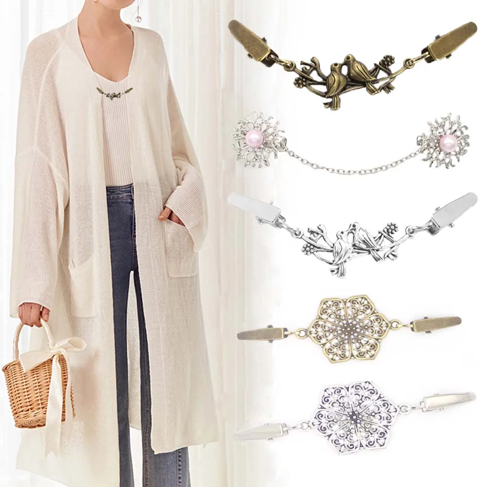 1 шт. модная женская винтажная элегантная шаль для свитера с кристаллами застежка