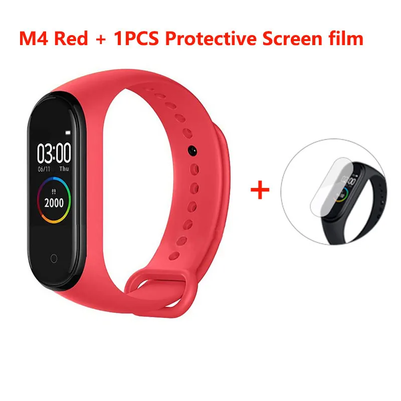 RGLM M3 смарт-браслет Фитнес трекер Смарт-браслет-трекер крови Давление Bluetooth Смарт-часы спортивные часы - Цвет: Red
