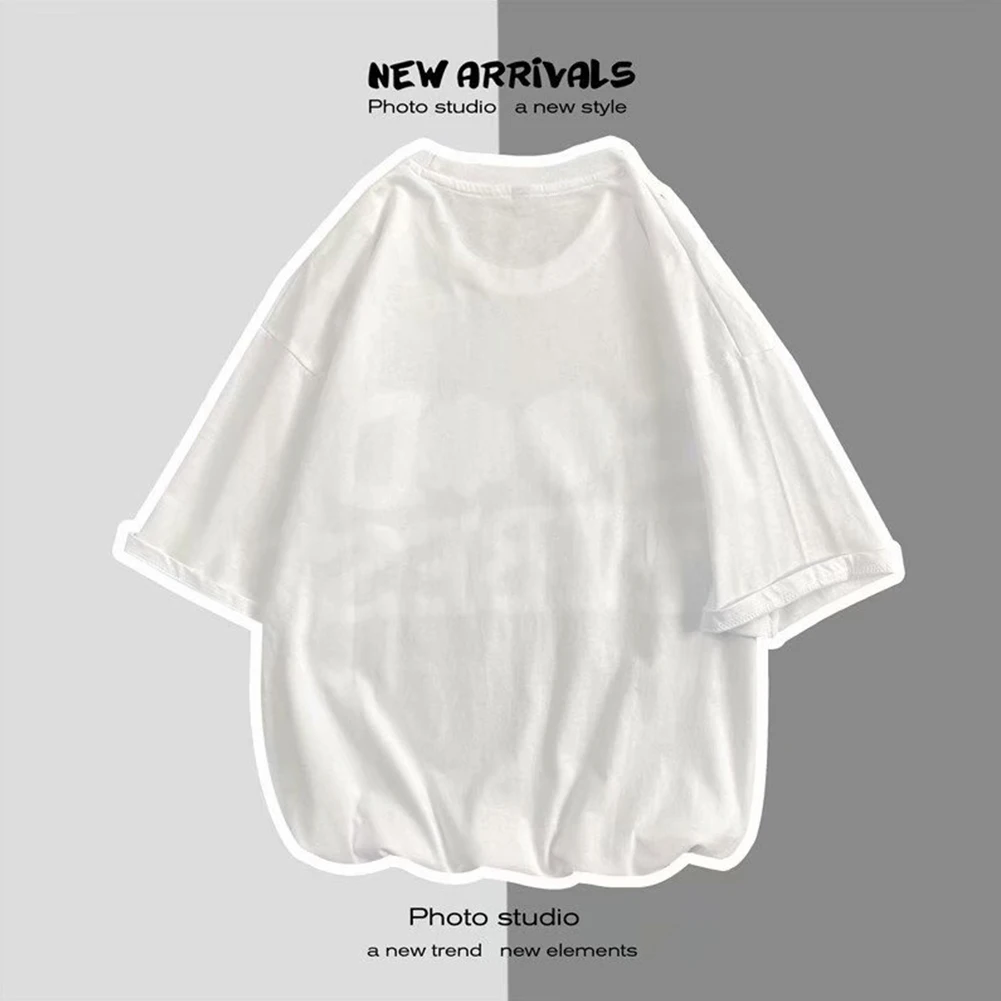 

2021 new Summer short-sleeved T-shirt men's Tai Chi daisy letter round neck loose T-shirt funny Personality Printed T shirts