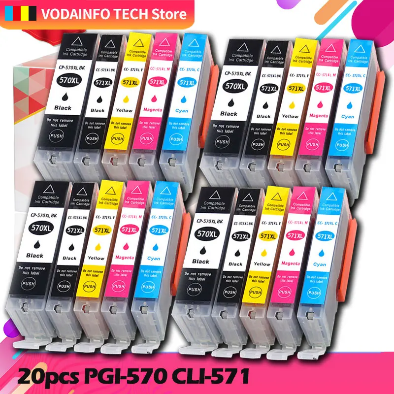 Priner PIXMA MG5750 MG5751 MG6851 MG6852 TS6050 TS5050 T5051 Wtih PGI 570 CLI Совместимый картридж для