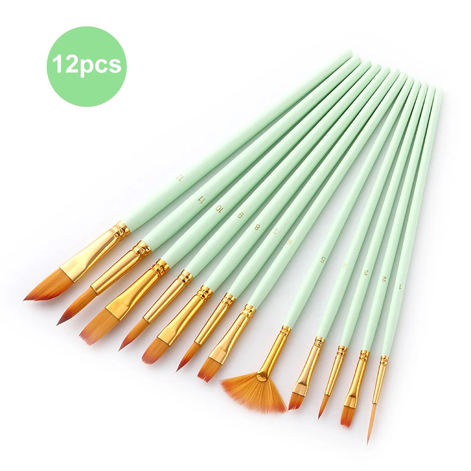 12 шт набор кистей для рисования нескольких с нейлоновыми волосами художника