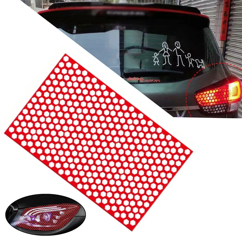 

Universal Car Rear Tail Light Honeycomb Cover Stickers Car Exterior Accessories Taillight Lamp Cover For All Car Models 48x30cm