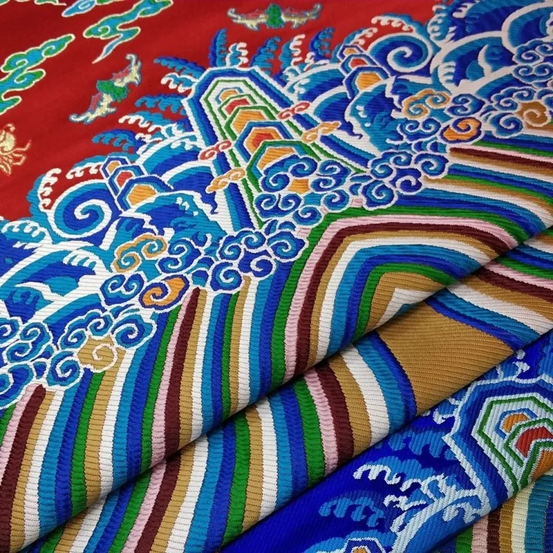 Жаккардовое платье Чонсам с китайским драконом широкое праздничное 27 дюймов