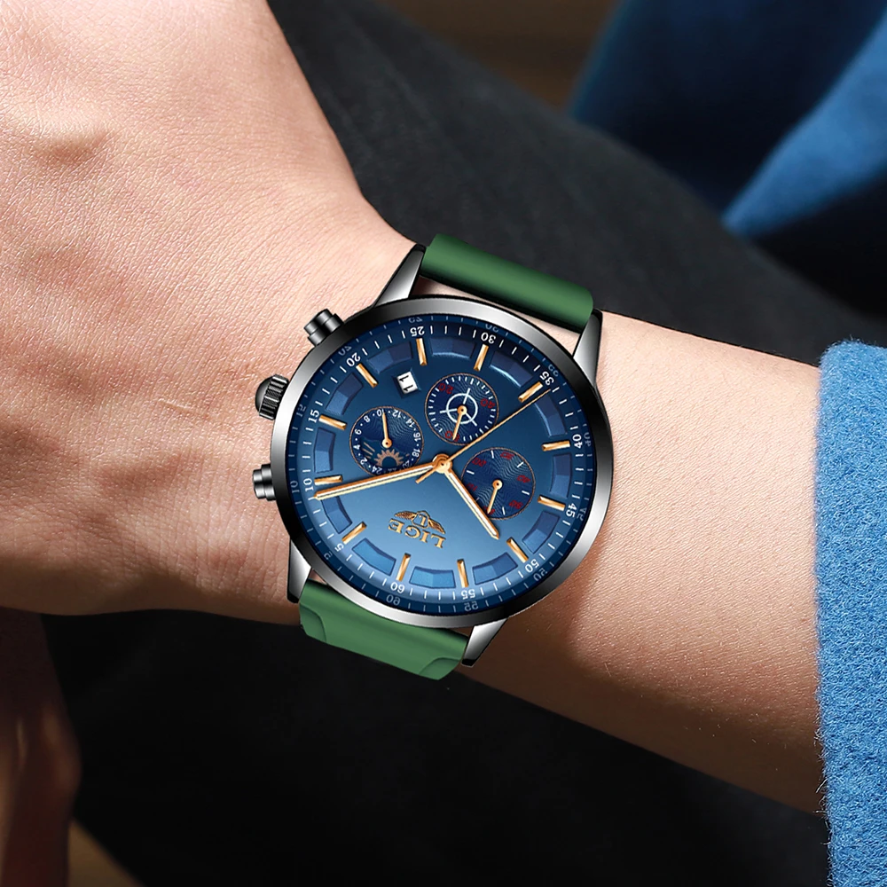 Relojes 2019 часы для мужчин LIGE модные спортивные кварцевые мужские Топ бренд