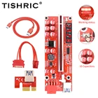 6 шт., Райзер PCIE TISHRIC с температурным PCI-E PCI E, экспресс Расширительная карта GPU 1X до X16, USB-кабель, Райзер для майнинга для видеокарты
