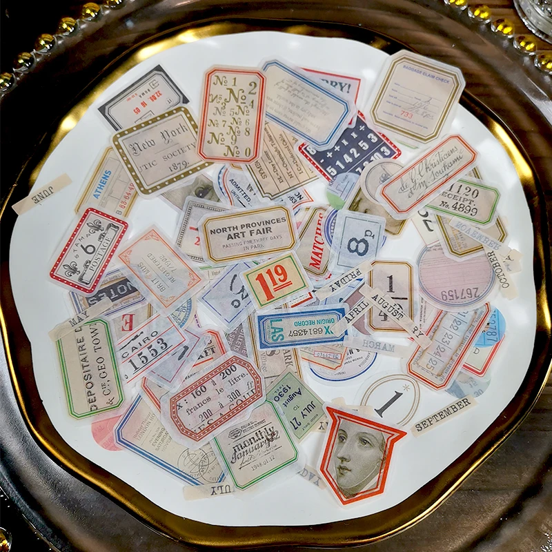 Panalisacraft 3 стиля винтажных наклеек из пергамента для скрапбукинга, проектов DIY, фотоальбомов и изготовления открыток.