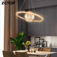 new design acrylic glass led chandeliers living dining table bedroom kitchen hotel villa foyer bar restaurant lamp indoor lights