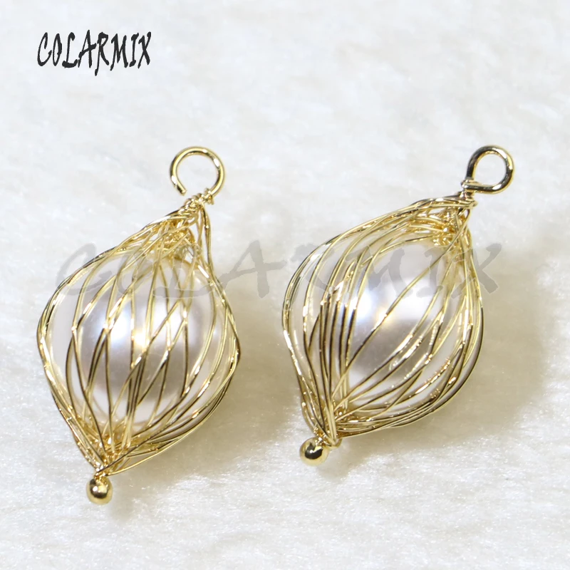 12Pcs Handmade winding pearl pendant fresh water pearls accessorizes jewelry charms for making gift | Украшения и аксессуары