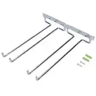 Двухрядный Железный Держатель Для Винных Бокалов настенное крепление для стеклянных стаканов изысканный дизайн с отверстиями для подвешивания