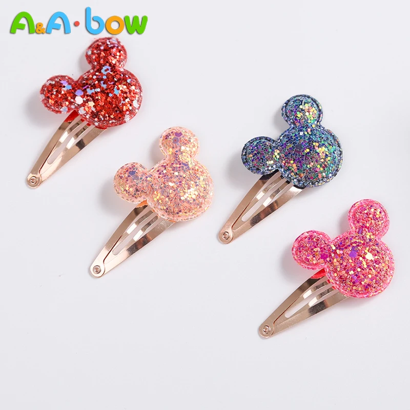 Pasadores de dibujos animados para beb&eacute; y ni&ntilde;a, Clips para el pelo de beb&eacute;, horquillas para chica de 6cm, accesorios para el cabello de 6 colores, 1 Uds.-5