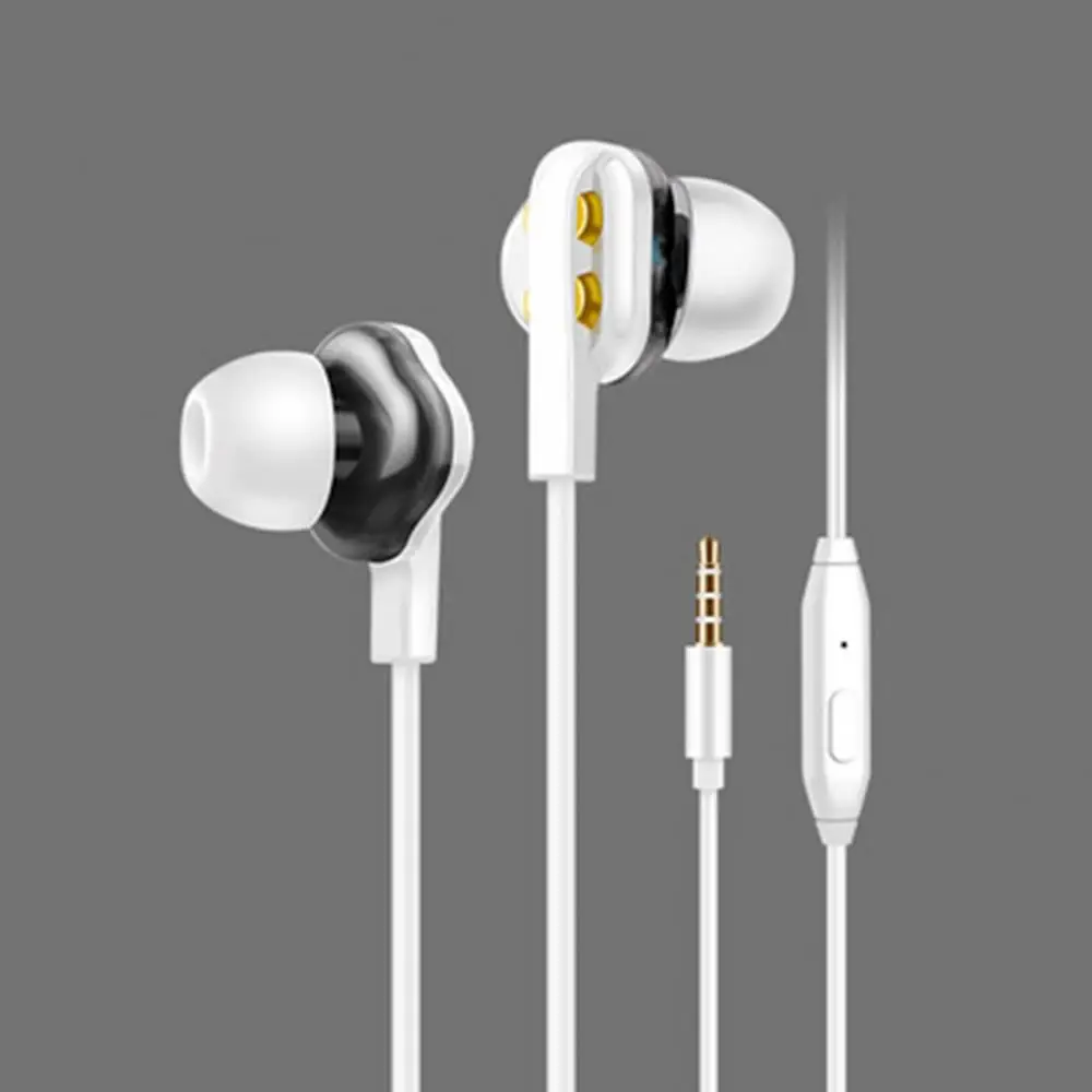 

Bass Headset In-ear Sports Headset R7 3.5mm Dual Speaker Dynamic Wired Subwoofer Headset With Microphone