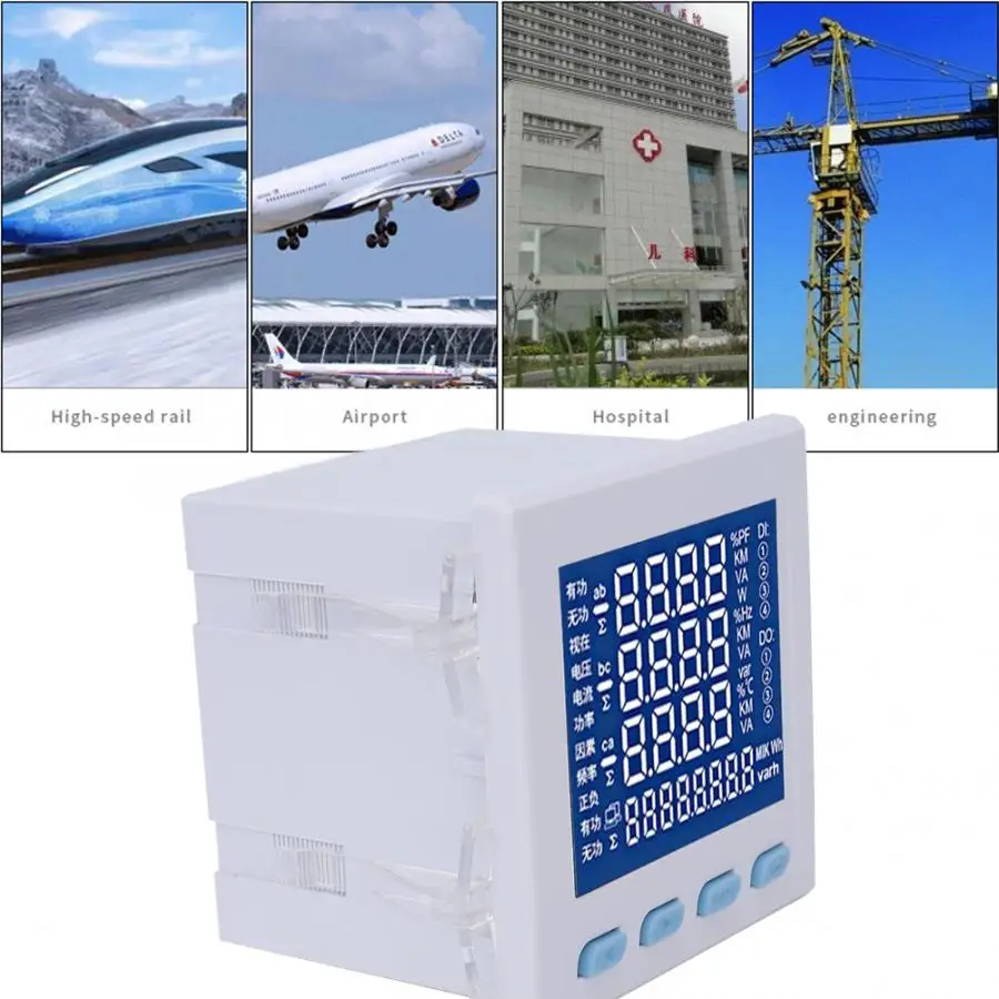 40 65Hz AC220V измеритель мощности Цифровой светодиодный напряжения электроэнергии