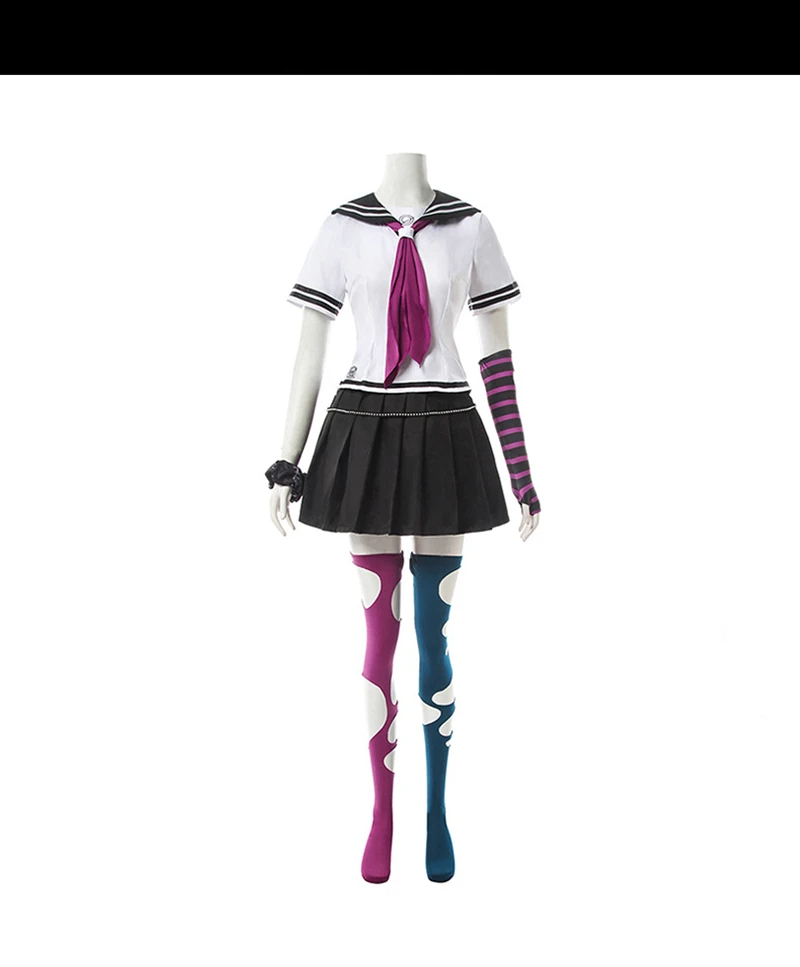 Унисекс аниме Danganronpa2 Mioda Ибуки косплей костюм мультфильм Хэллоуин Униформа с