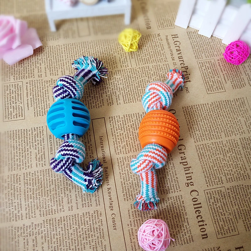 

1PCS Dog Colorful Rope Toy Interactive Funny Knot Design Dog Chew Rope Puppy Teething Toy Pet Funny Favor Bite Toys Dorakitten