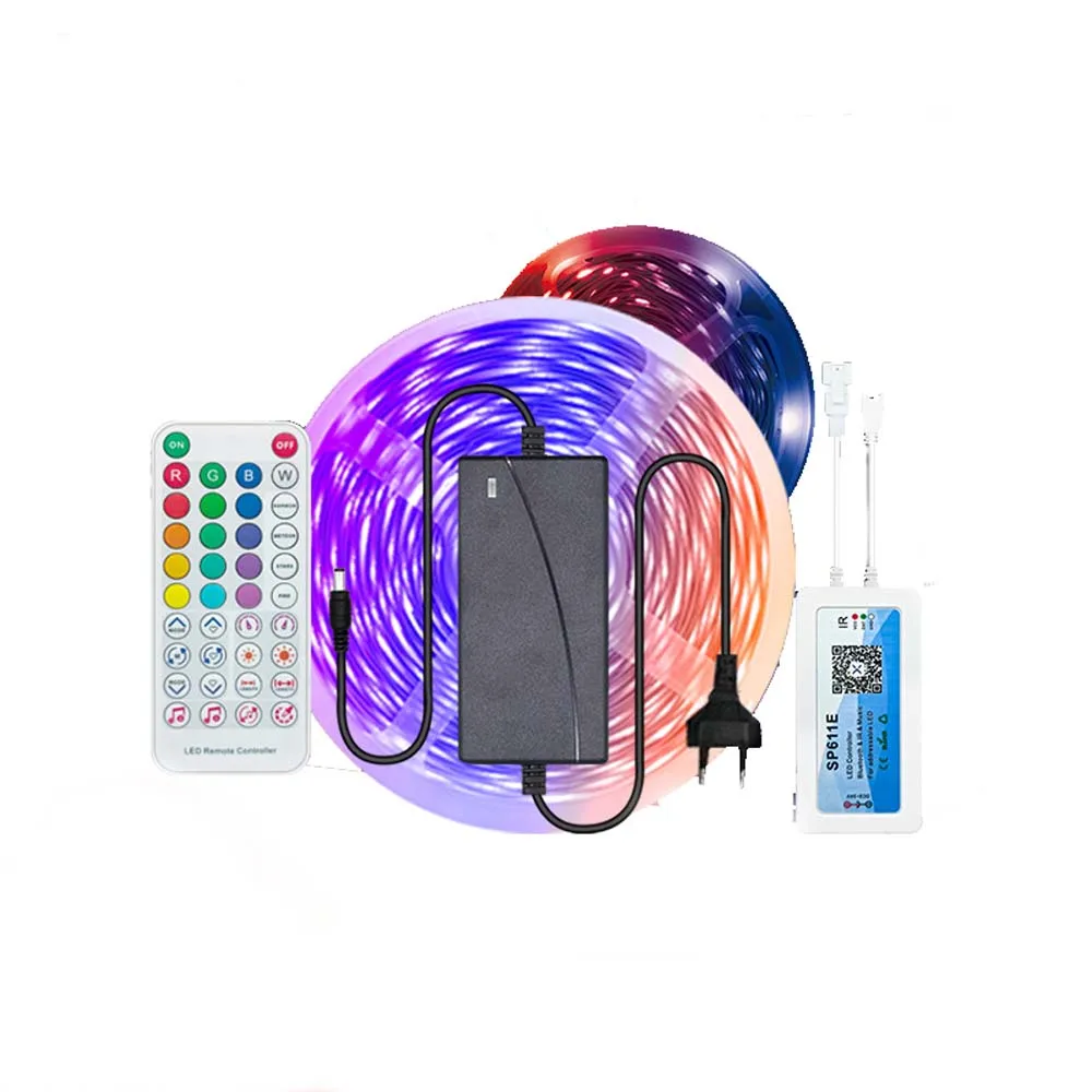 

Светодиодный RGB-светильник с Bluetooth, 30 светодиодов/м, 12 в пост. Тока