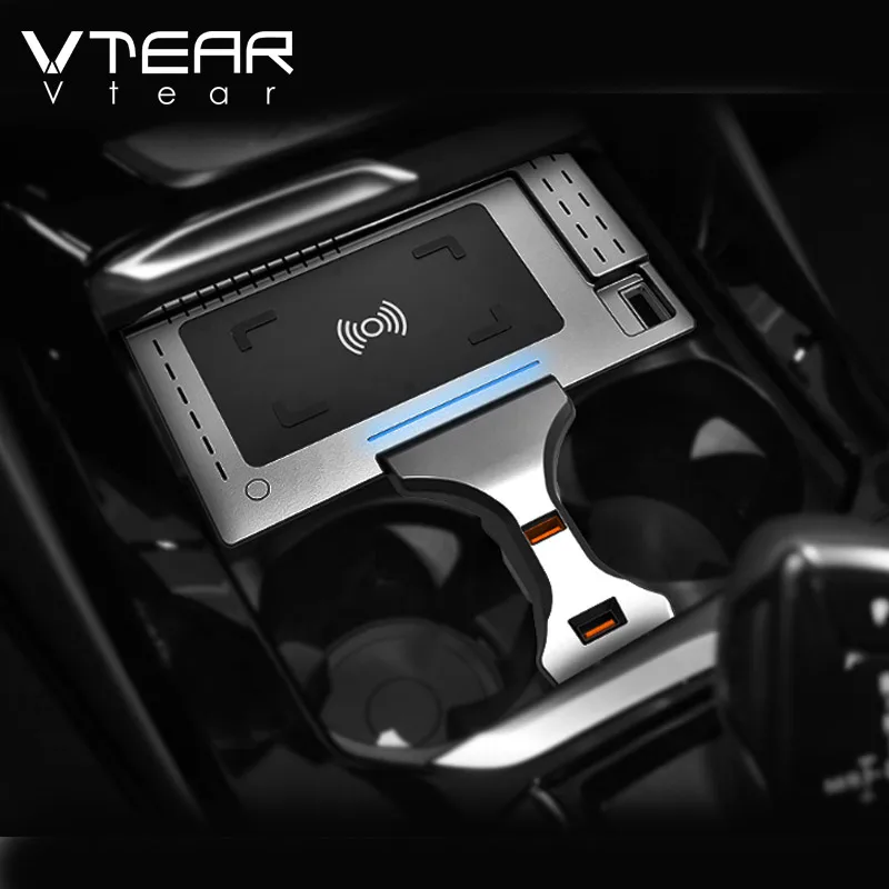 

Vtear Car QI Wireless Charger For BMW X3 X4 G01 G02 Accessories Interior Modification Phone Fast Charging Plate 2019 2020 2021
