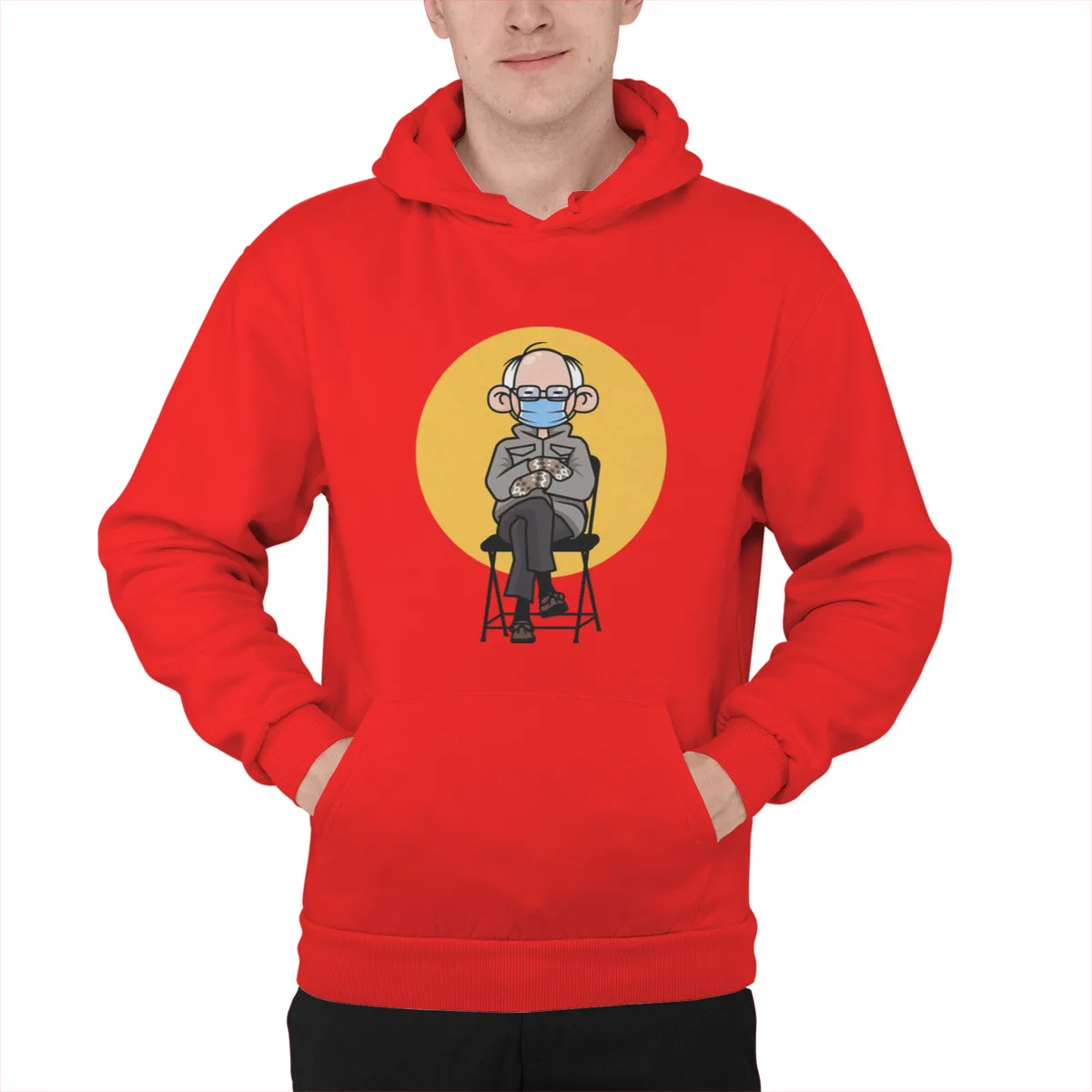 

Men's Hoodie Bernie Sanders Mittens MemeFunny chic Top quality hooded Sweatshirts Sweatshirt 42069