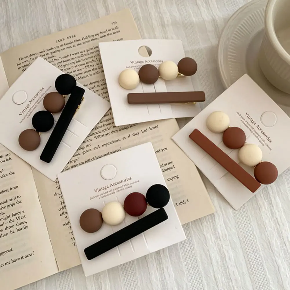 Набор из 2 шпилек для волос в ярких карамельных оттенках для девочек и женщин. Простые, базовые, сладкие волосы, раскрашенные в красочные матовые аксессуары-заколки.