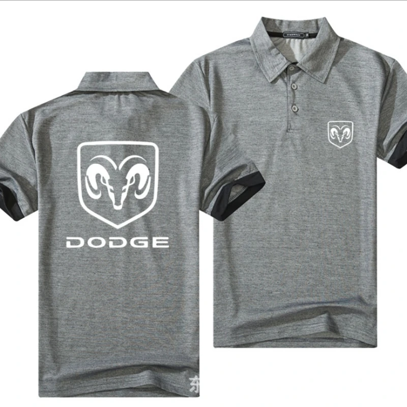 

NEW Fashion Casual polo Shirts Brand Male for dodge Polo Shirt Man Short Sleeve Slim Slim Polos Business