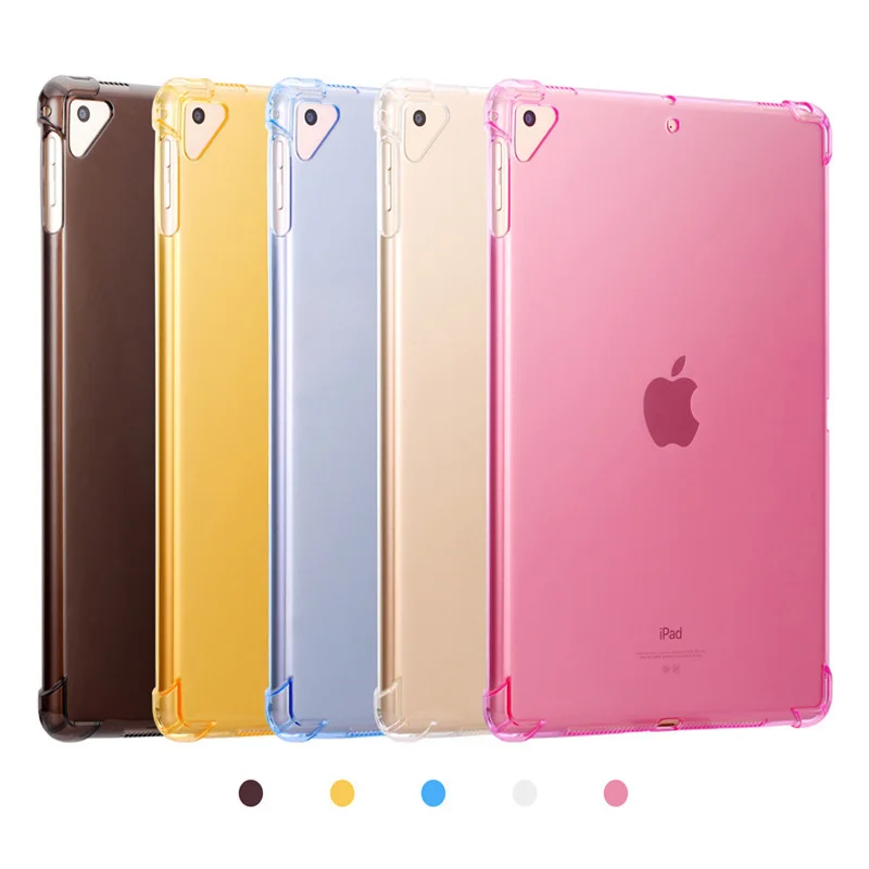 

Case For New iPad 2018 2017 9.7'' Clear Silicone With airbag Back Cover For iPad 10.2 Pro 11 12.9 10.5'' Air 1 2 3 Mini 6 5 Case