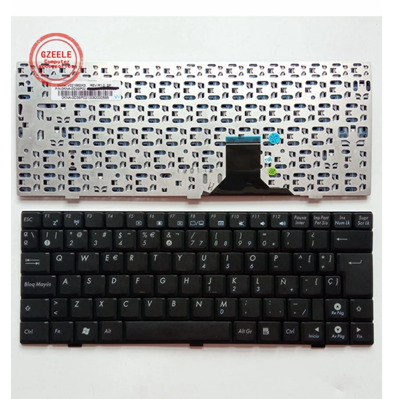 SP испанская клавиатура для ноутбука ASUS EeePC 1000 1000H 1000HA 1000HC 1000HD 1000HE черная/белая -