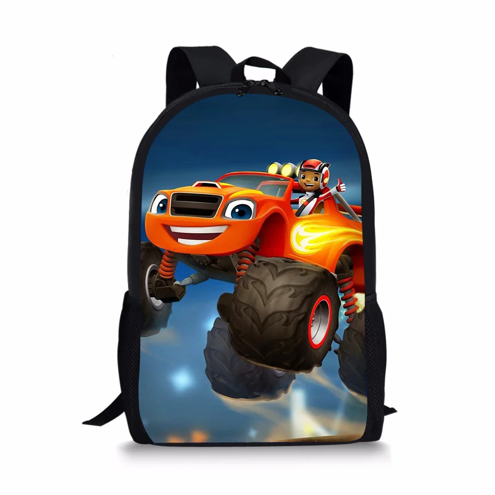 Рюкзак для мальчиков, школьный рюкзак с принтом героев мультфильмов «Блейз и Монстр», ранец на заказ, студенческий рюкзак, школьная сумка