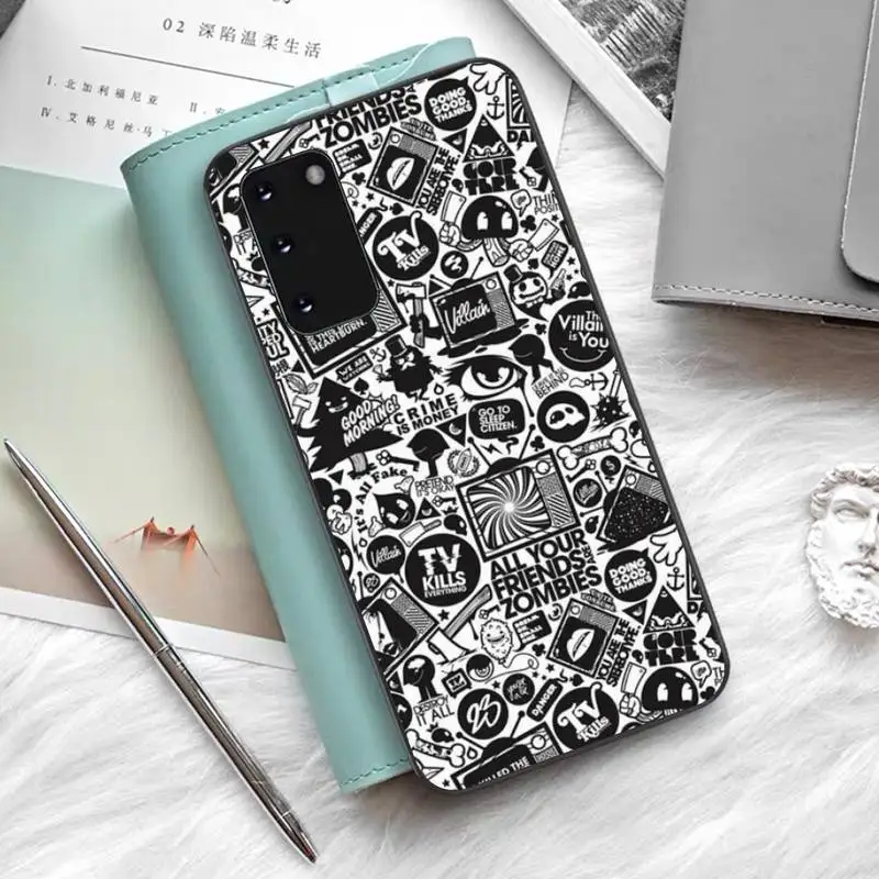 

Anime Graffiti Sticker Phone Case for Samsung S 5 6 7edge 8 9 10 20 21 plus lite UlTRA case