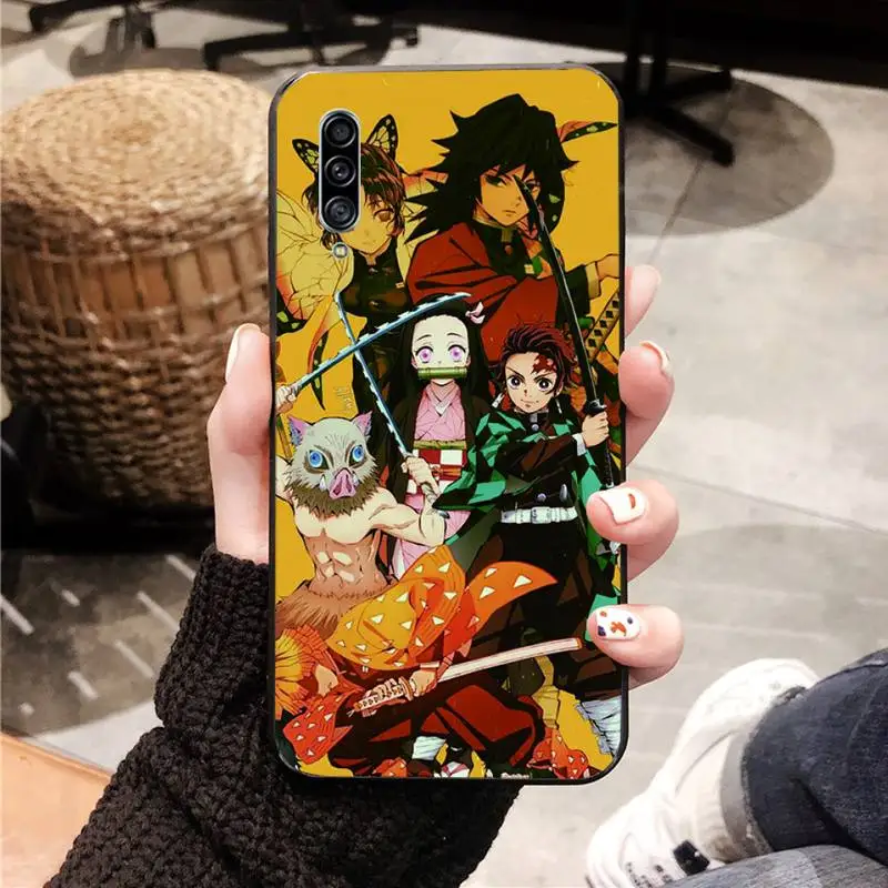 

Demon Slayer Phone Case Black For Samsung A10 20 30 40 50 01 11 31 51 71 S pLUS Cases