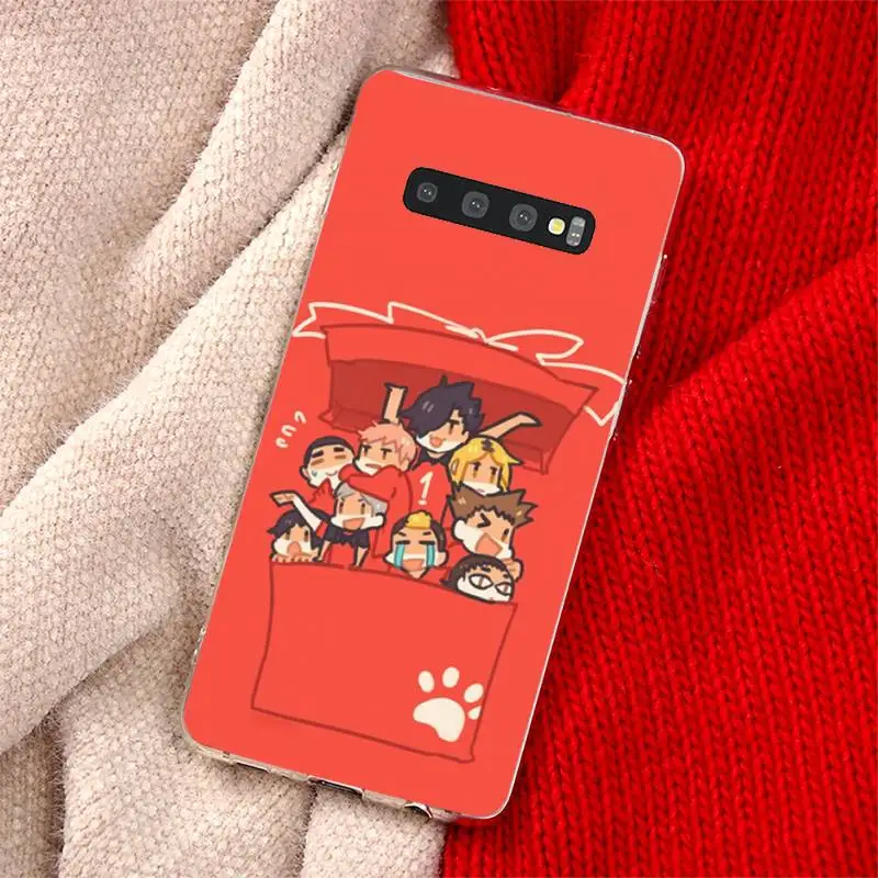 

Japan anime haikyuu volleyball Phone Case For Samsung Galaxy S5 S7 S8 S9 S10 S10e S20 edge plus lite