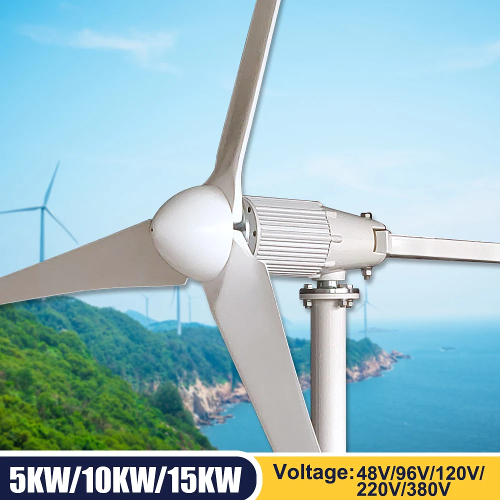 

Home Wind HydroTurbin Free Energy Electric Generator 10000W 48V 96V 120V 220V 380V Three Phase AC Output Windmill For Home Use