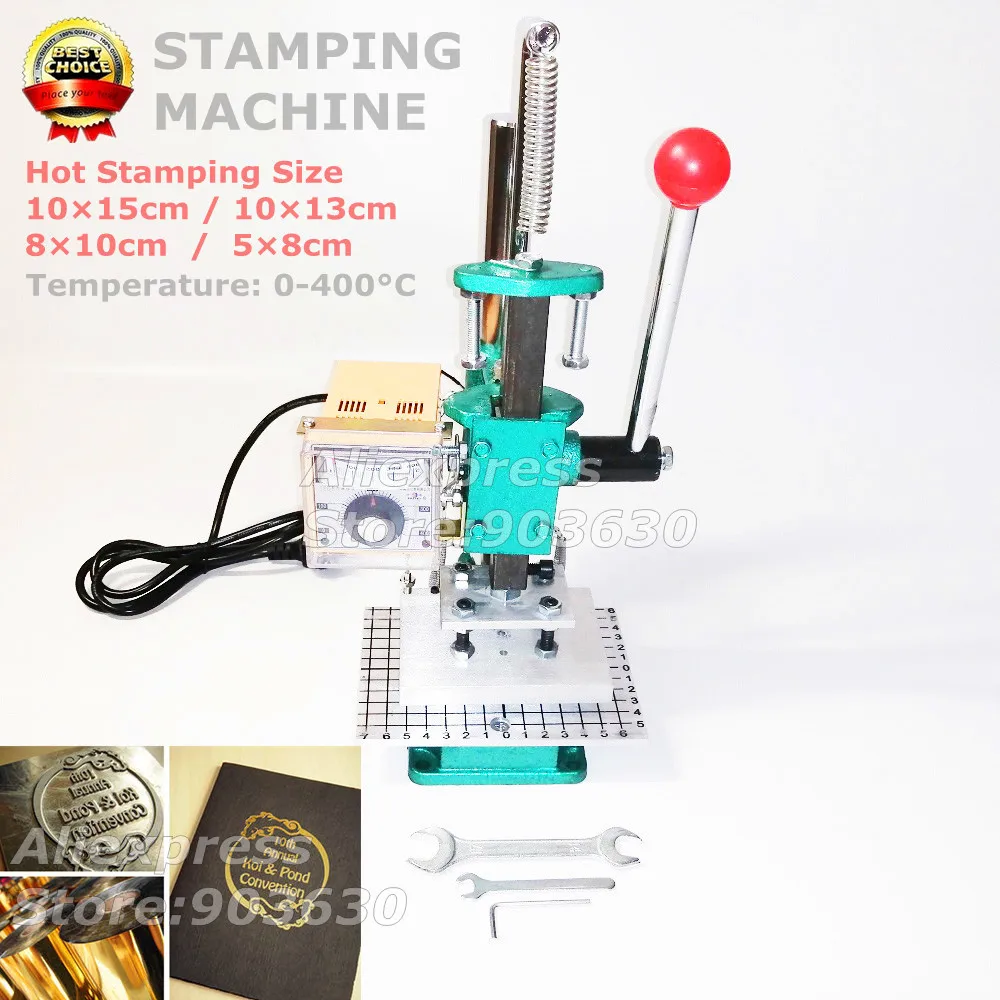 Ручная бронзовая машина для ПВХ карт кожи и бумаги|Эмбоссеры| |