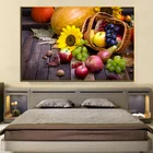 Декоративная картина для ресторана, кухни, настенное искусство, свежие фрукты и овощи, Картина на холсте, плакат и принты для дома
