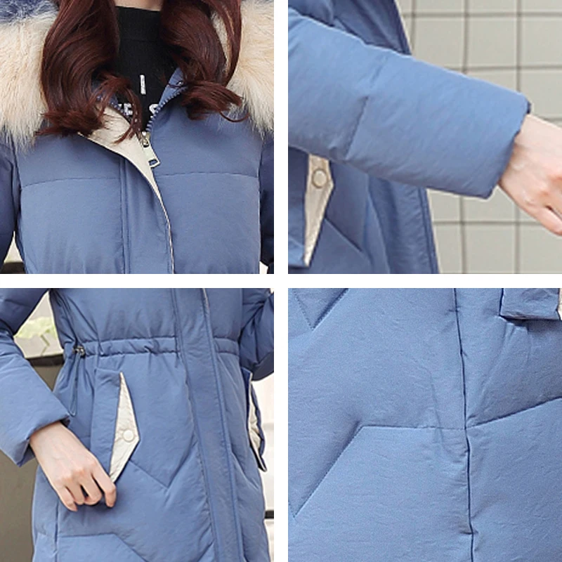 

Winter Down Jacket For Women 2020 Warm Thicken Hooded With Fur Female Coat Ladies Slim Long Puffer Jacket High Quality