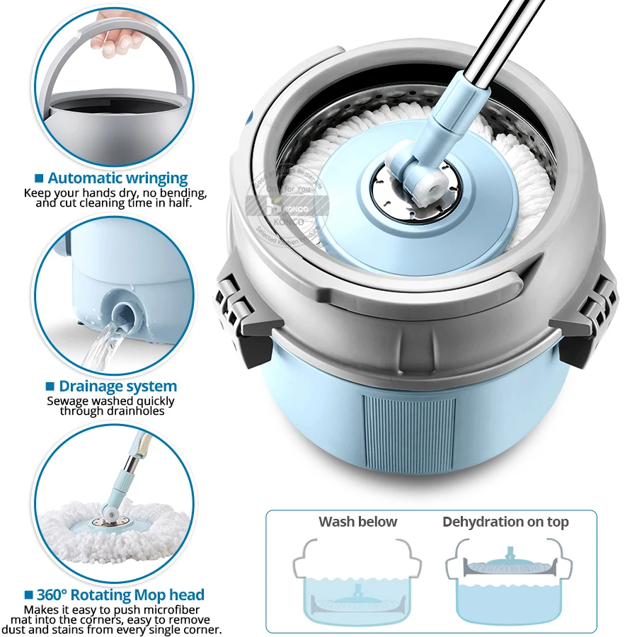 Швабра из микрофибры с вращающейся головкой 360 градусов|Швабры| |