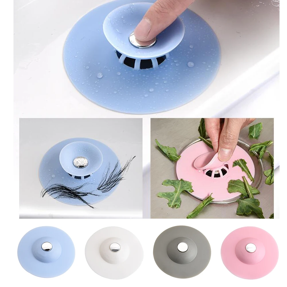 

Kitchen Press Type Odor-proof Sealed Silica Gel Floor Drain, Bathroom Bounce Proof and Blocking Proof Sink Filter Element
