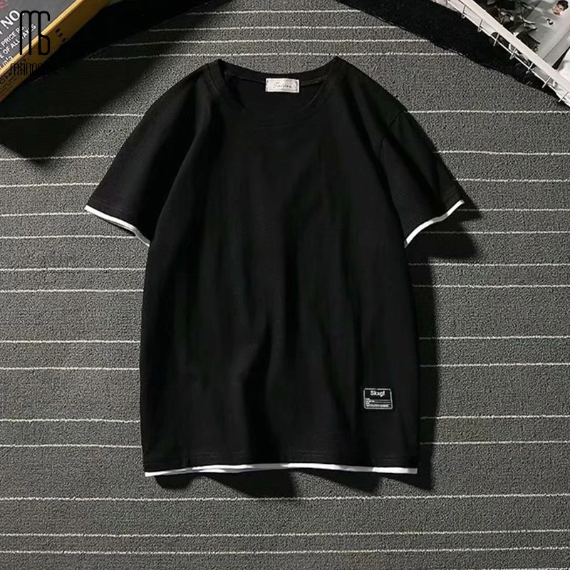 Manoswe/Летний однотонный пуловер с круглым воротником простая свободная футболка