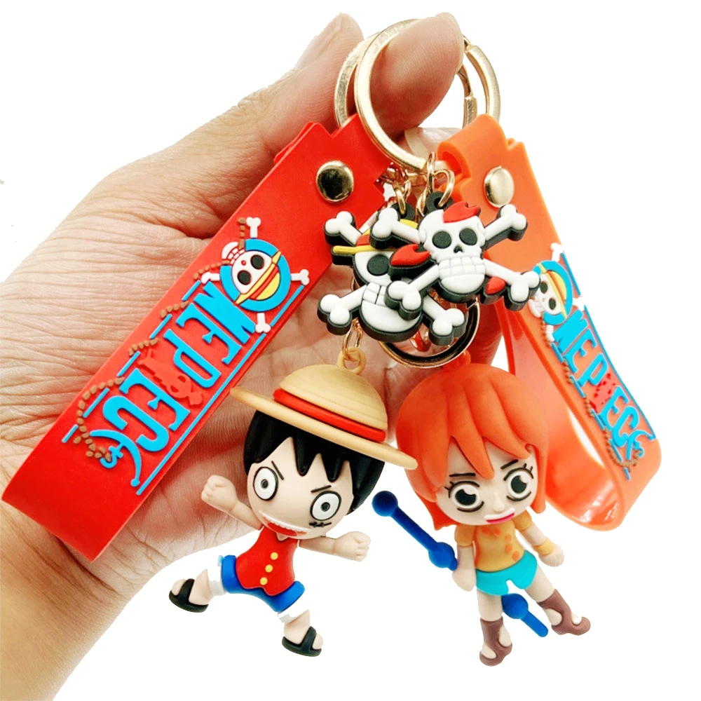 

Цельный брелок для ключей с аниме фигурками Luffy брелок нами Нико Робин подвесные фигурки аксессуары Мультяшные милые детские игрушки подар...